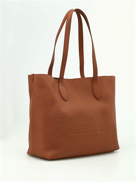 burberry brown leather tote|Burberry tote bags for women.